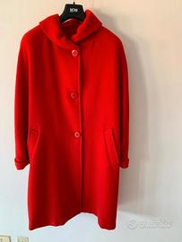 Cappotto donna in lana vergine rosso