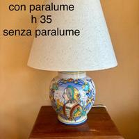 Paralume in ceramica (Deruta) dipinto a mano