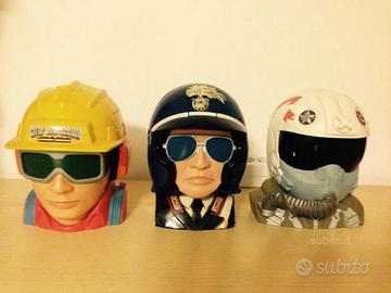 Collezione micromachines anni 80 caschi e camper