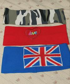Set 3 fasce capelli Militare, Love, UK
