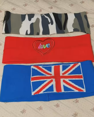 Set 3 fasce capelli Militare, Love, UK