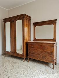 Como' con specchiera +armadio  2 ante  con specchi