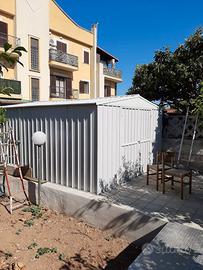 Box prefabbricato in acciaio 360x430cm 15mq bianco