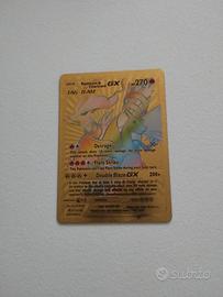carta pokemon oro reshiram & charizard