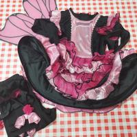 Costume Carnevale farfalla rosa/nero taglia 4 anni