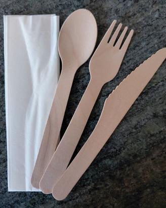 Posate legno compostabili confezionate NUOVE