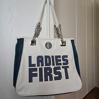 Borsa tote Le Pandorine bianco/jeans nuova