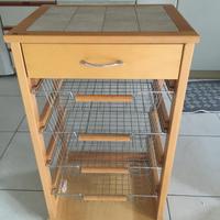 Cassettiera e mobile specchiera per bagno