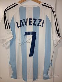 Maglia Argentina 2006 Lavezzi 7 autografata - Adid