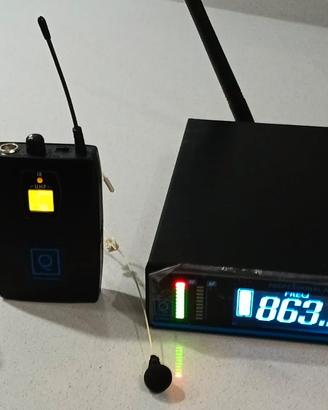 Microfono wireless UHF ad archetto