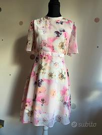 42 IT (M) abito floreale matrimonio rosa