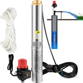pompa Sommersa per Pozzo 750W Flusso da 105L/min