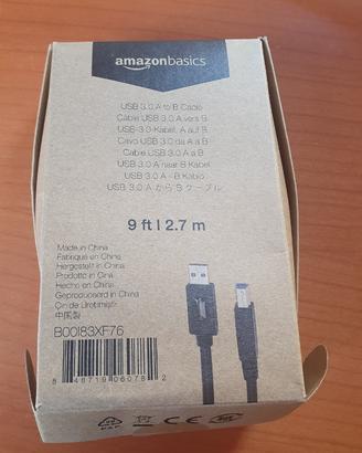 Amazon - Cavo USB 3.0, A su B, 2,7 m