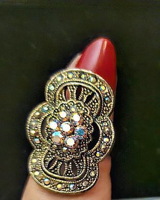 vintage anello regolabile in ottone