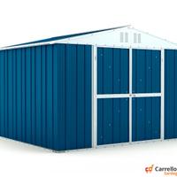 Box capanno giardino Acciaio 327x269 132kg blu