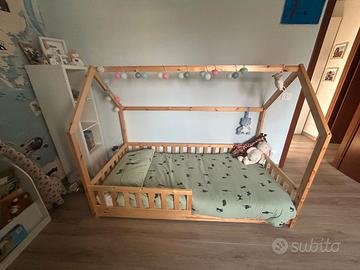 Lettino in legno 90x190cm