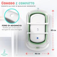 Vasca Bagnetto Neonato Pieghevole con Supporto