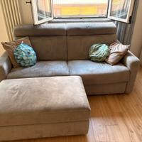 Divano letto poltrone e sofà più pouf contenitore