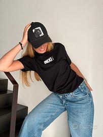 Maglia nera con stampa( tutte le taglie)