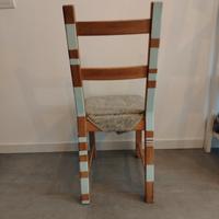 4 sedie in legno dipinte a mano. Prezzo trattabile