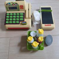 Gioco Vintage cassa con carta e cestello spesa