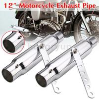 2X 12'' Terminale Scarico Marmitta Moto Universale