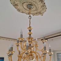 Coppia Lampadari in Ottone