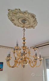 Coppia Lampadari in Ottone