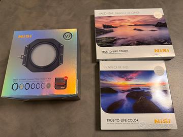 Filtri fotogr. a piastra Kit Nisi V7 CPL,ND64,GND
