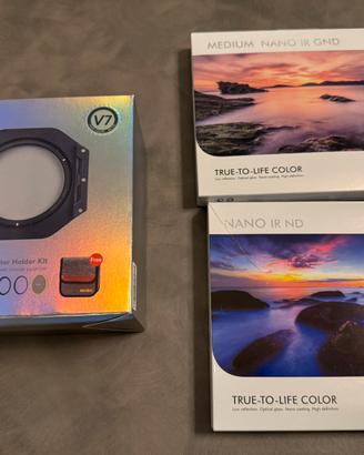 Filtri fotogr. a piastra Kit Nisi V7 CPL,ND64,GND