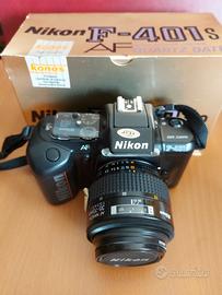 FOTOCAMERA REFLEX NIKON F401S CON 2 OBIETTIVI ZOOM