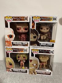 Lotto funko pop attack on titan