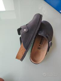 Birkenstock boston pelle nera nuive