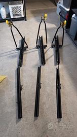 portabici auto da tetto 3 pezzi 