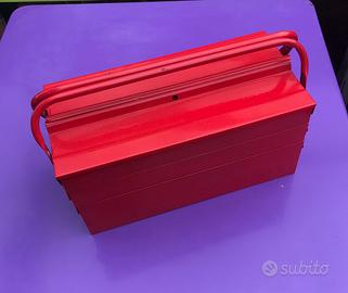 Cassetta attrezzi in metallo 5 scomparti