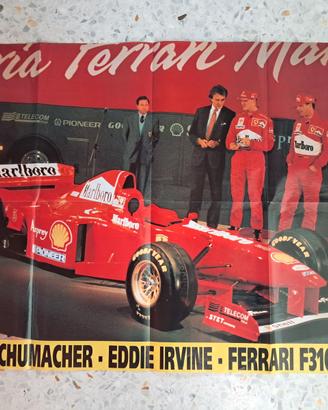 Poster Gigante Ferrari F310 Schumacher Montezemolo