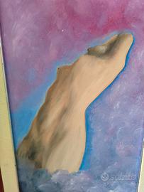 Quadro astratto dipinto a mano