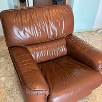 Poltrona in pelle 90cm larga
