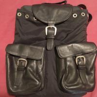 zaino in pelle e cordura