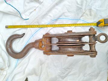 paranco doppia puleggia , bozzello nautico