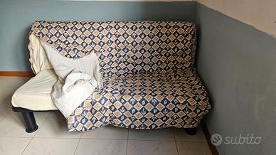 Divano letto con doghe in legno 