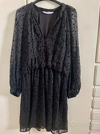 Abito corto nero Zara Tg M