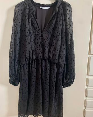 Abito corto nero Zara Tg M