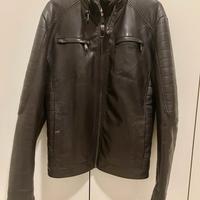 Giubbotto pelle Bata taglia XL/L marrone scuro