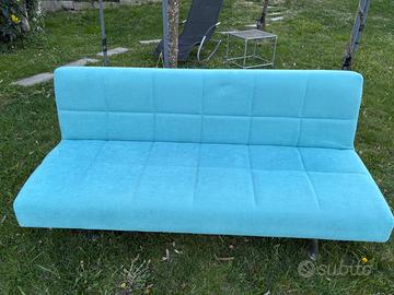 Divano letto moderno color turchese