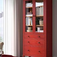 Vetrina libreria rossa in legno IKEA