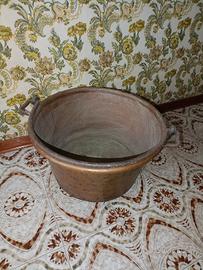 paiolo  antico in rame 45 cm