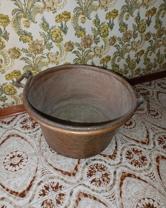 paiolo  antico in rame 45 cm