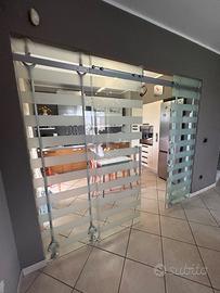 Porta scorrevole in vetro