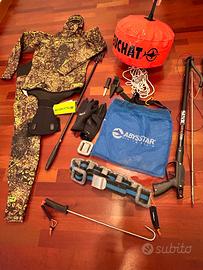 Set pesca subacquea Muta + accessori